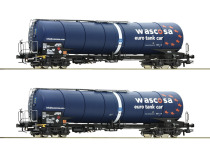 Roco 76027 - H0 2-tlg. Kesselwagen-Set .Zacns Wascos; Ep. VI